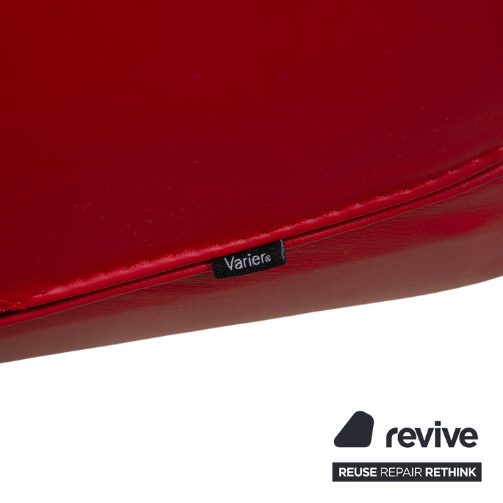 Varier Kokon Leder Sessel inkl. Hocker Rot