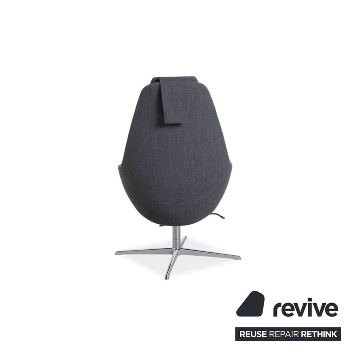 Varier Kokon Stoff Sessel by Thomas Pedersen inkl. Hocker Grau Chrom