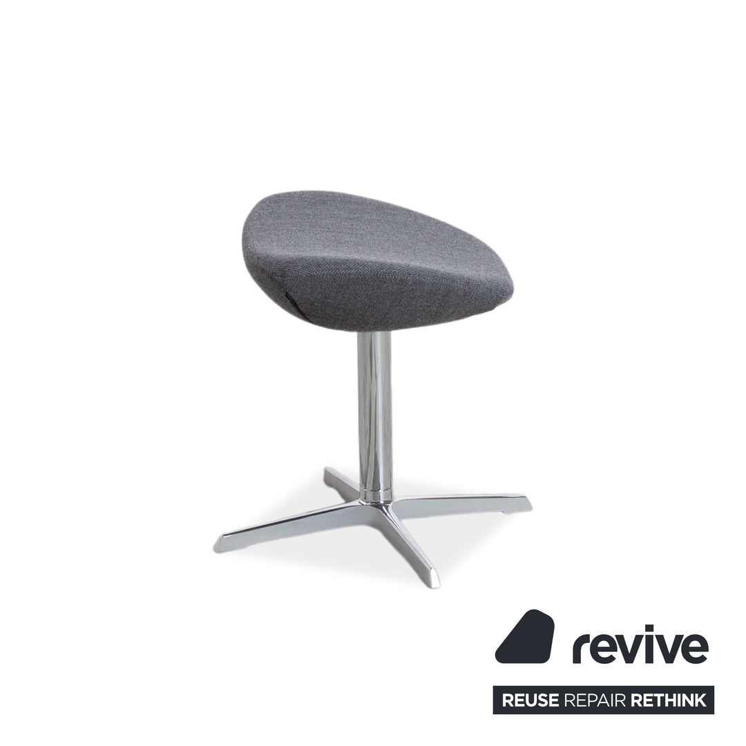 Varier Kokon Stoff Sessel by Thomas Pedersen inkl. Hocker Grau Chrom