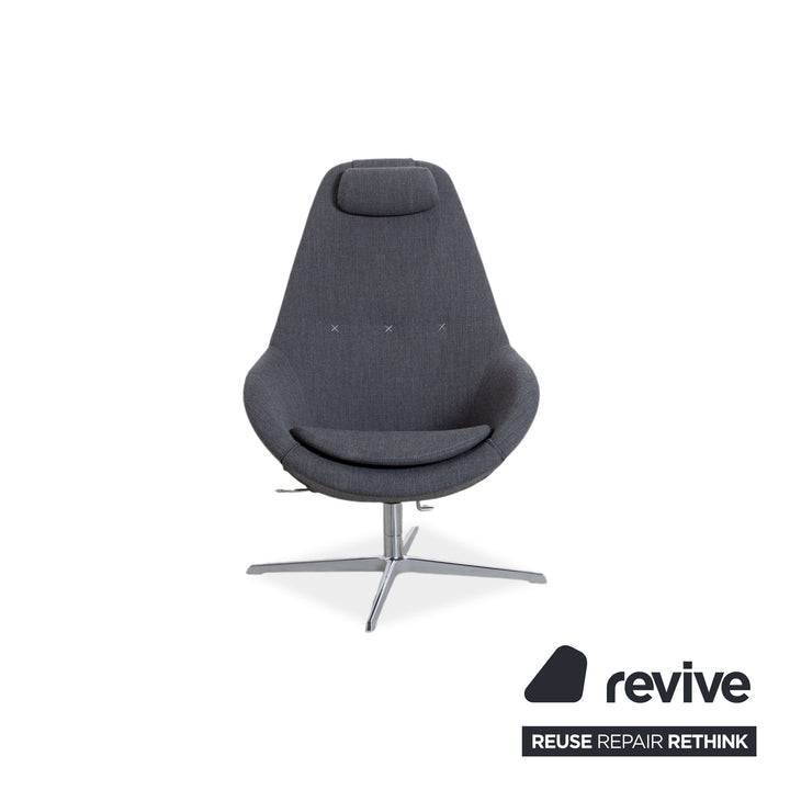 Varier Kokon Stoff Sessel by Thomas Pedersen inkl. Hocker Grau Chrom