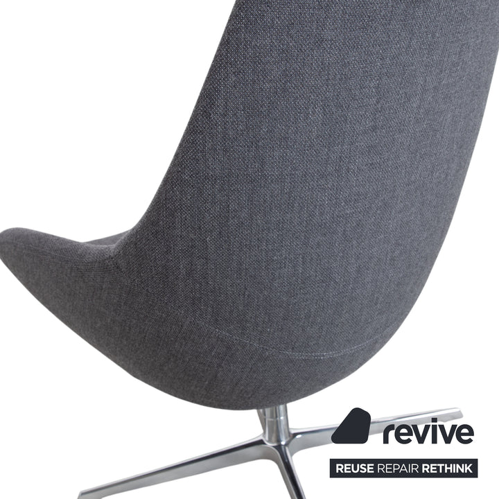 Varier Kokon Stoff Sessel by Thomas Pedersen inkl. Hocker Grau Chrom