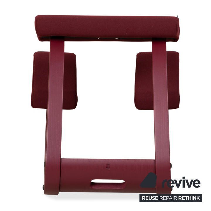 Varier Monochrome Kneeling Chair Wood Stool Fabric Plum Aubergine