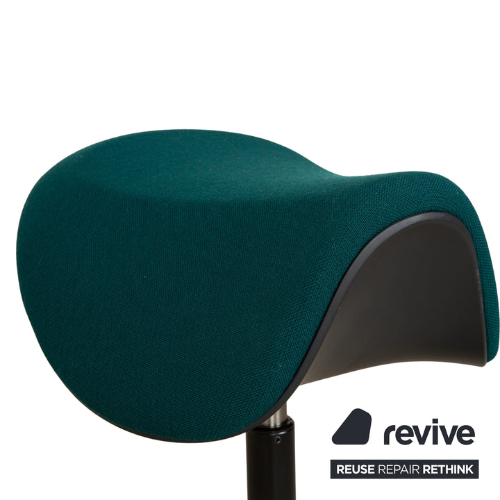 Varier Motion Fabric Stool Chair Green Blue Petrol Saddle Stool Office Chair
