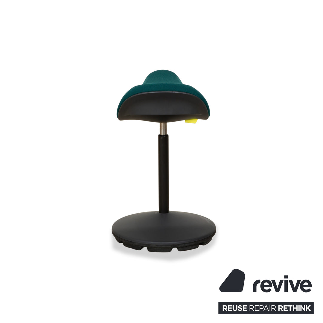 Varier Motion Fabric Stool Chair Green Blue Petrol Saddle Stool Office Chair