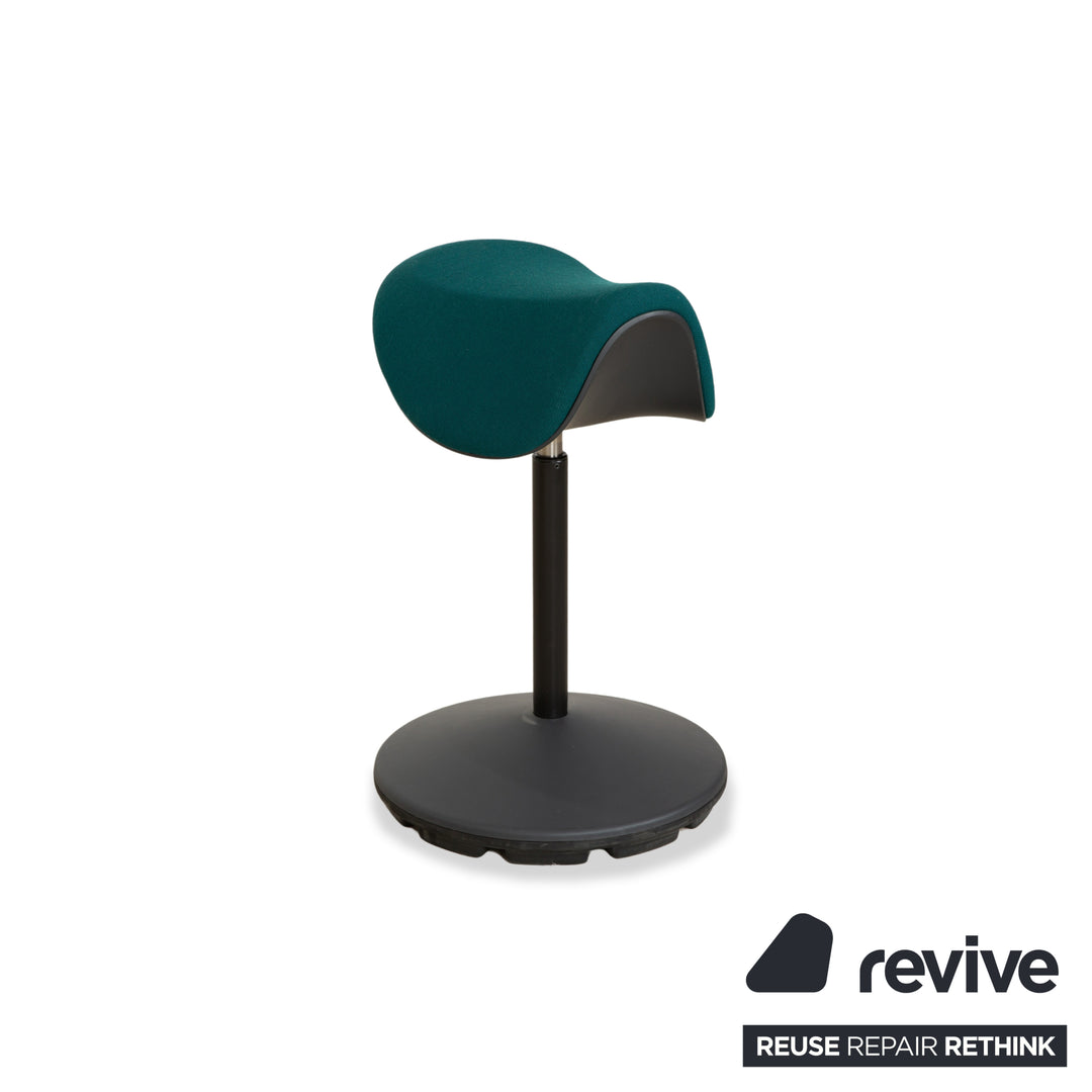 Varier Motion Fabric Stool Chair Green Blue Petrol Saddle Stool Office Chair