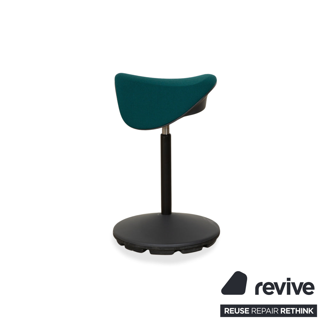 Varier Motion Fabric Stool Chair Green Blue Petrol Saddle Stool Office Chair