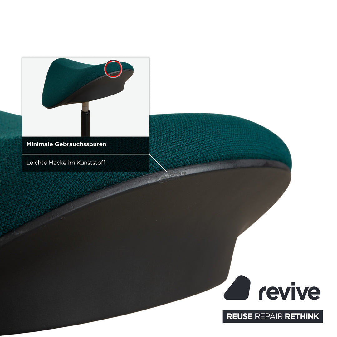 Varier Motion Fabric Stool Chair Green Blue Petrol Saddle Stool Office Chair