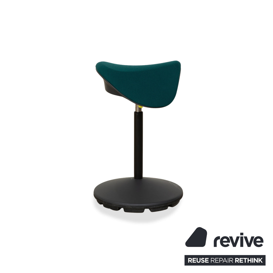 Varier Motion Fabric Stool Chair Green Blue Petrol Saddle Stool Office Chair