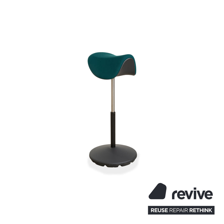 Varier Motion Fabric Stool Chair Green Blue Petrol Saddle Stool Office Chair