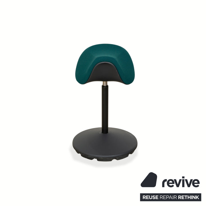 Varier Motion Fabric Stool Chair Green Blue Petrol Saddle Stool Office Chair