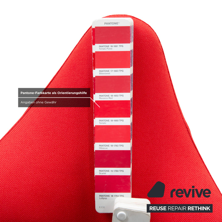 Varier Move Compact Sitz-Steh Hocker Stuhl Stoff Rot Basis Holz Esche Natur by Per Øie Bürostuhl