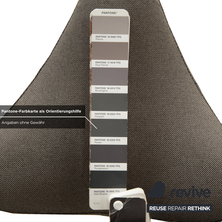 Varier Move Compact Stoff (Revive 164) Hocker Sessel Grau Basis Esche Schwarz manuelle Funktion Sitz-Steh-Hocker