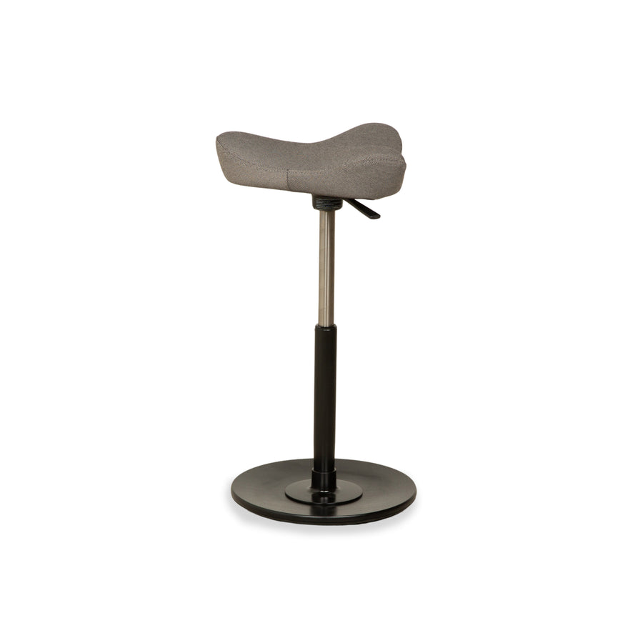 Varier Move Compact Stoff (Revive 164) Hocker Sessel Grau Basis Esche Schwarz manuelle Funktion Sitz-Steh-Hocker