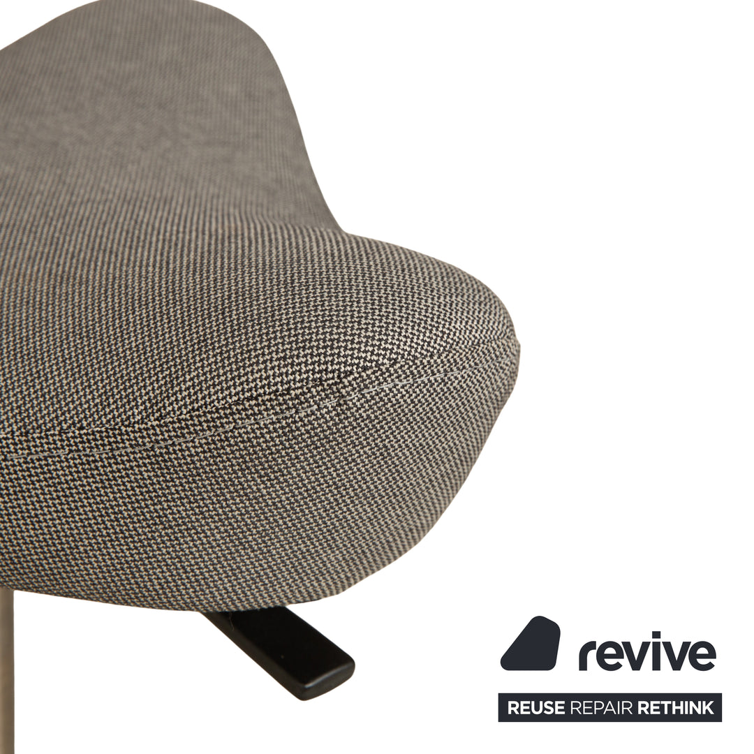 Tabouret Varier Move Compact Fabric (Revive 164) Fauteuil Base Gris Frêne Noir Fonction Manuelle Tabouret Assis-Debout