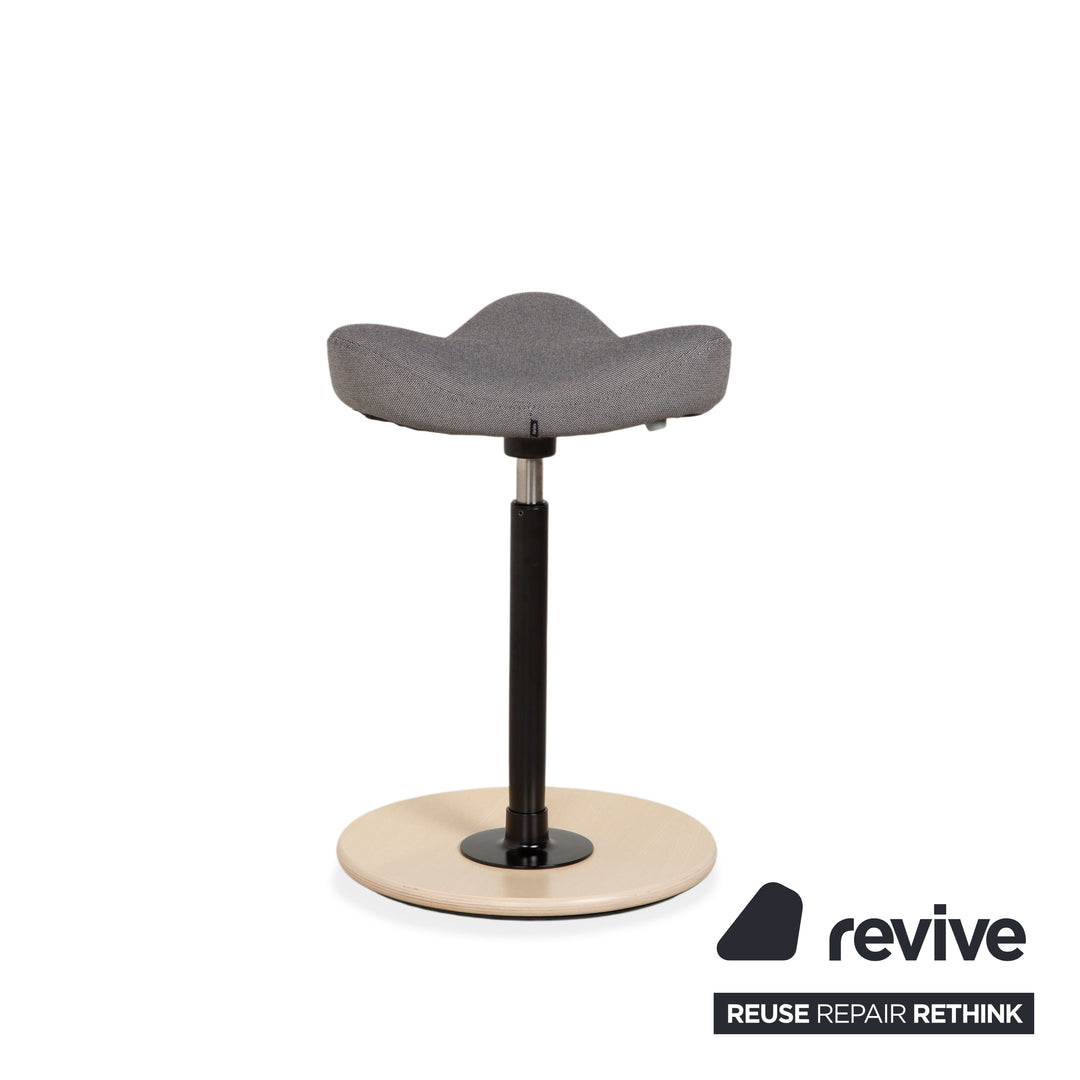 Varier Move Tabouret assis-debout Gris Revive 164 Base Bois Naturel Frêne Marron Chaise de bureau par Per Øie