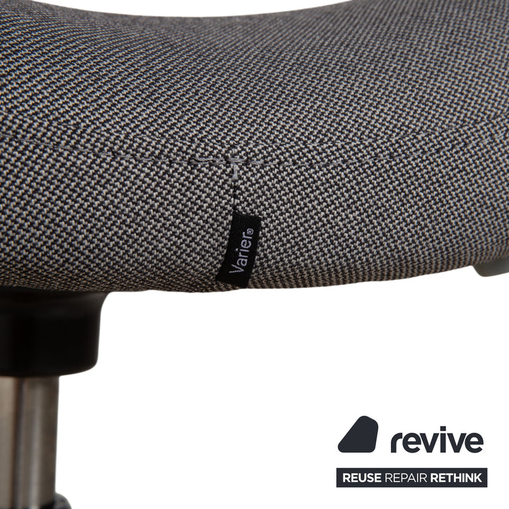 Varier Move Tabouret assis-debout Gris Revive 164 Base Bois Naturel Frêne Marron Chaise de bureau par Per Øie