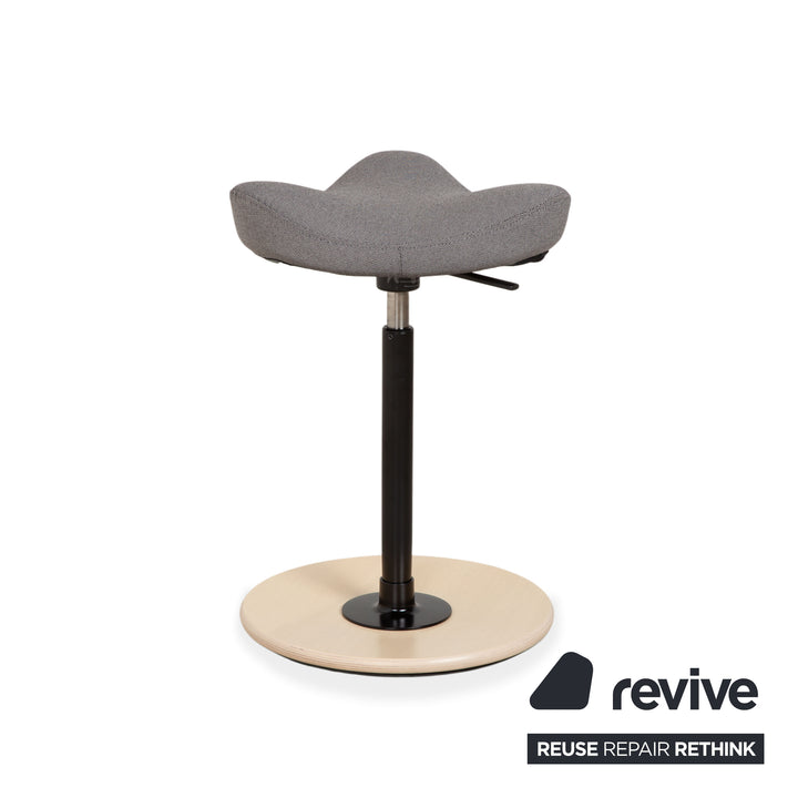 Varier Move Tabouret assis-debout Gris Revive 164 Base Bois Naturel Frêne Marron Chaise de bureau par Per Øie