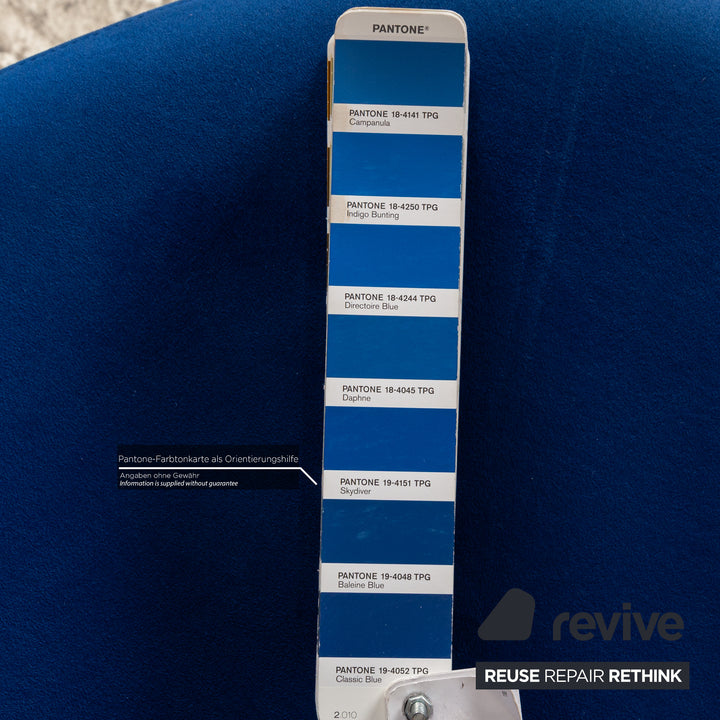 Varier Peel Stoff Sessel Blau manuelle Funktion inkl. Hocker