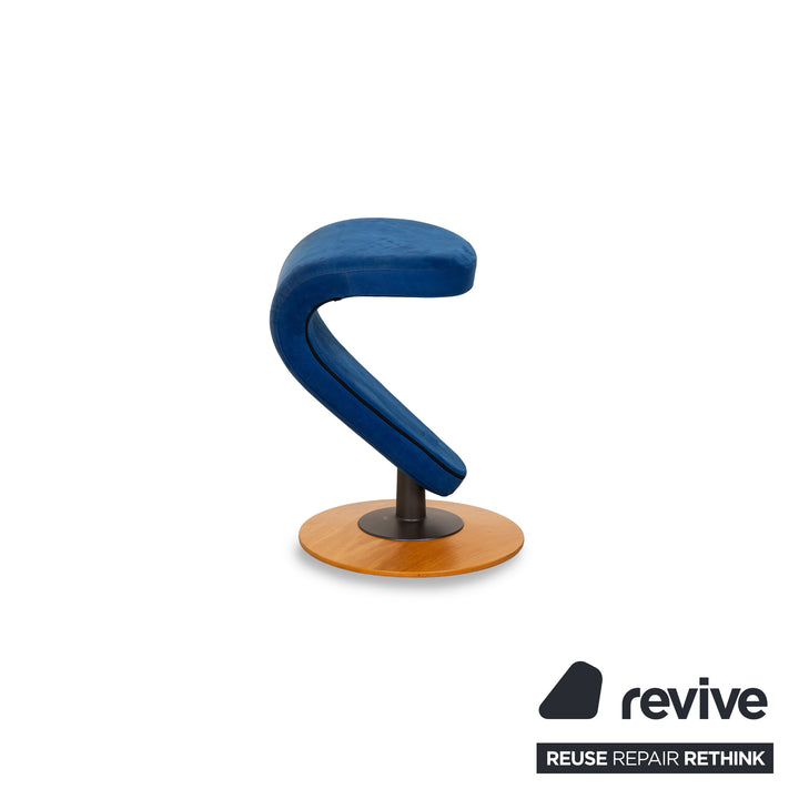 Varier Peel Stoff Sessel Blau manuelle Funktion inkl. Hocker