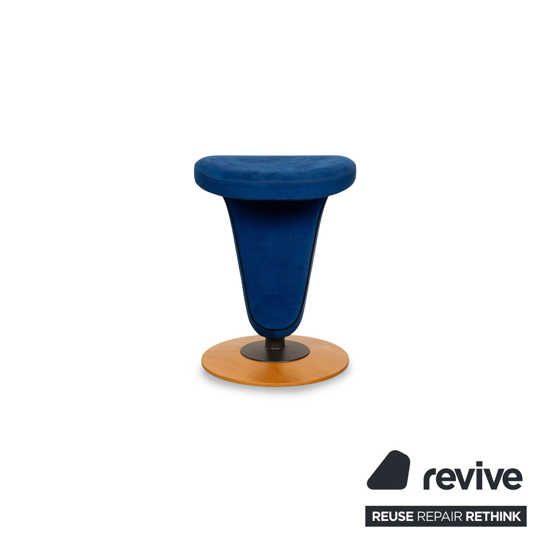 Varier Peel Stoff Sessel Blau manuelle Funktion inkl. Hocker