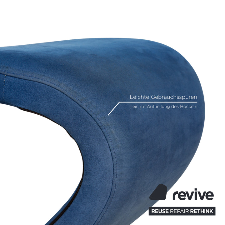 Varier Peel Stoff Sessel Blau manuelle Funktion inkl. Hocker