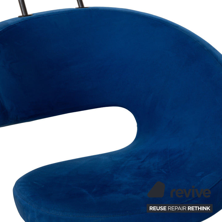 Varier Peel Stoff Sessel Blau manuelle Funktion inkl. Hocker