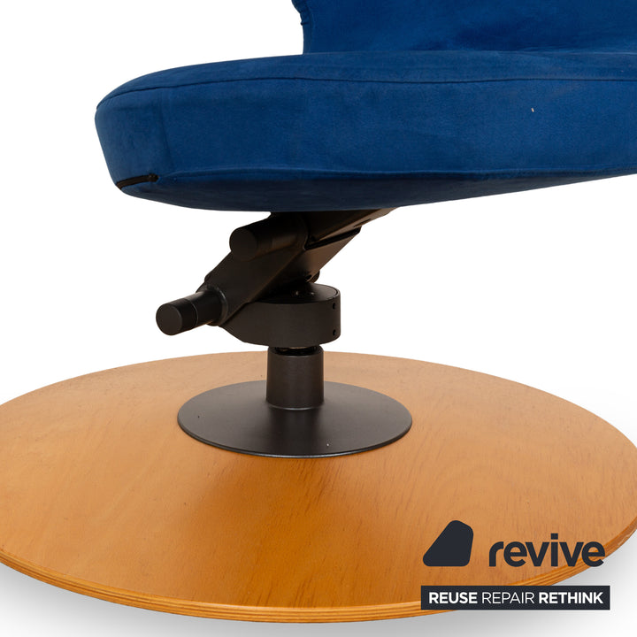 Varier Peel Stoff Sessel Blau manuelle Funktion inkl. Hocker