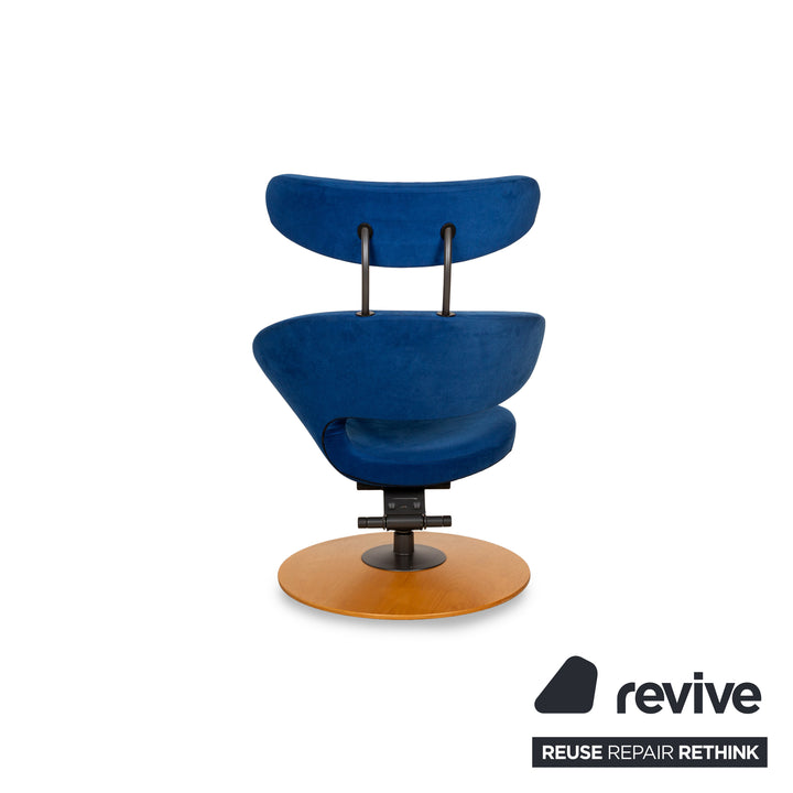 Varier Peel Stoff Sessel Blau manuelle Funktion inkl. Hocker