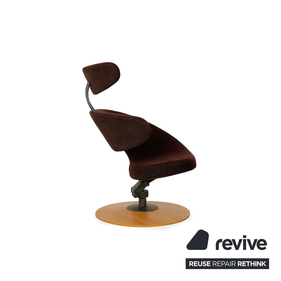Varier Peel Stoff Sessel Braun inkl. Hocker manuelle Funktion