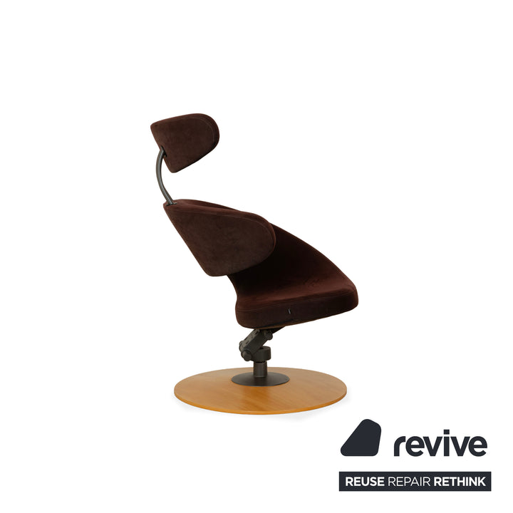 Varier Peel Stoff Sessel Braun inkl. Hocker manuelle Funktion