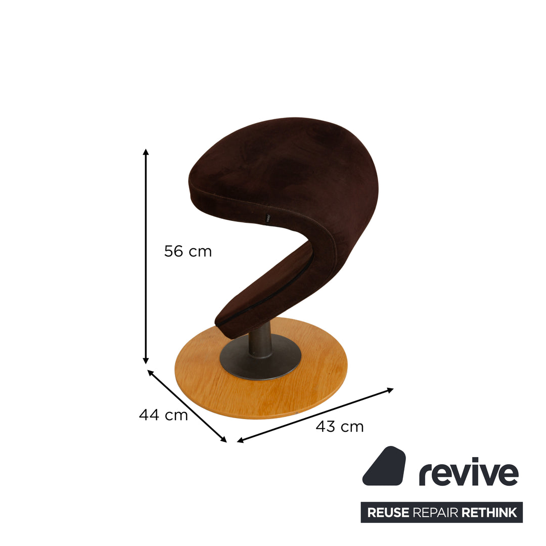 Varier Peel Stoff Sessel Braun inkl. Hocker manuelle Funktion