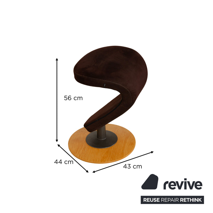 Varier Peel Stoff Sessel Braun inkl. Hocker manuelle Funktion