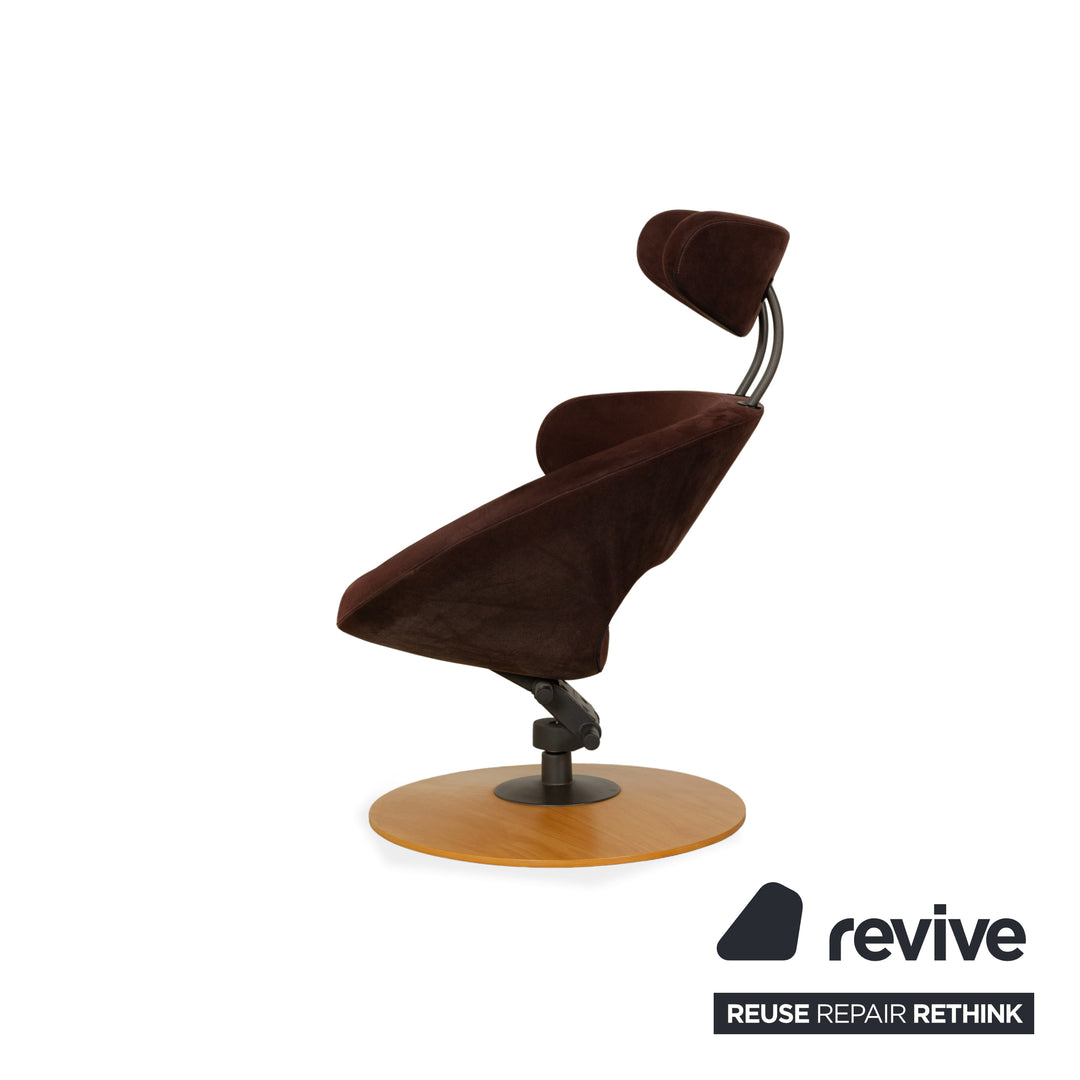 Varier Peel Stoff Sessel Braun inkl. Hocker manuelle Funktion