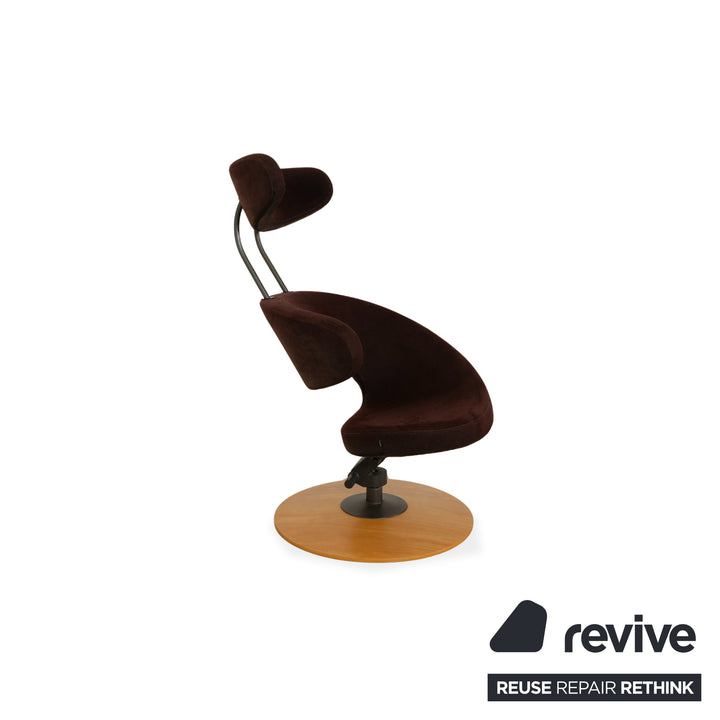 Varier Peel Stoff Sessel Braun inkl. Hocker manuelle Funktion