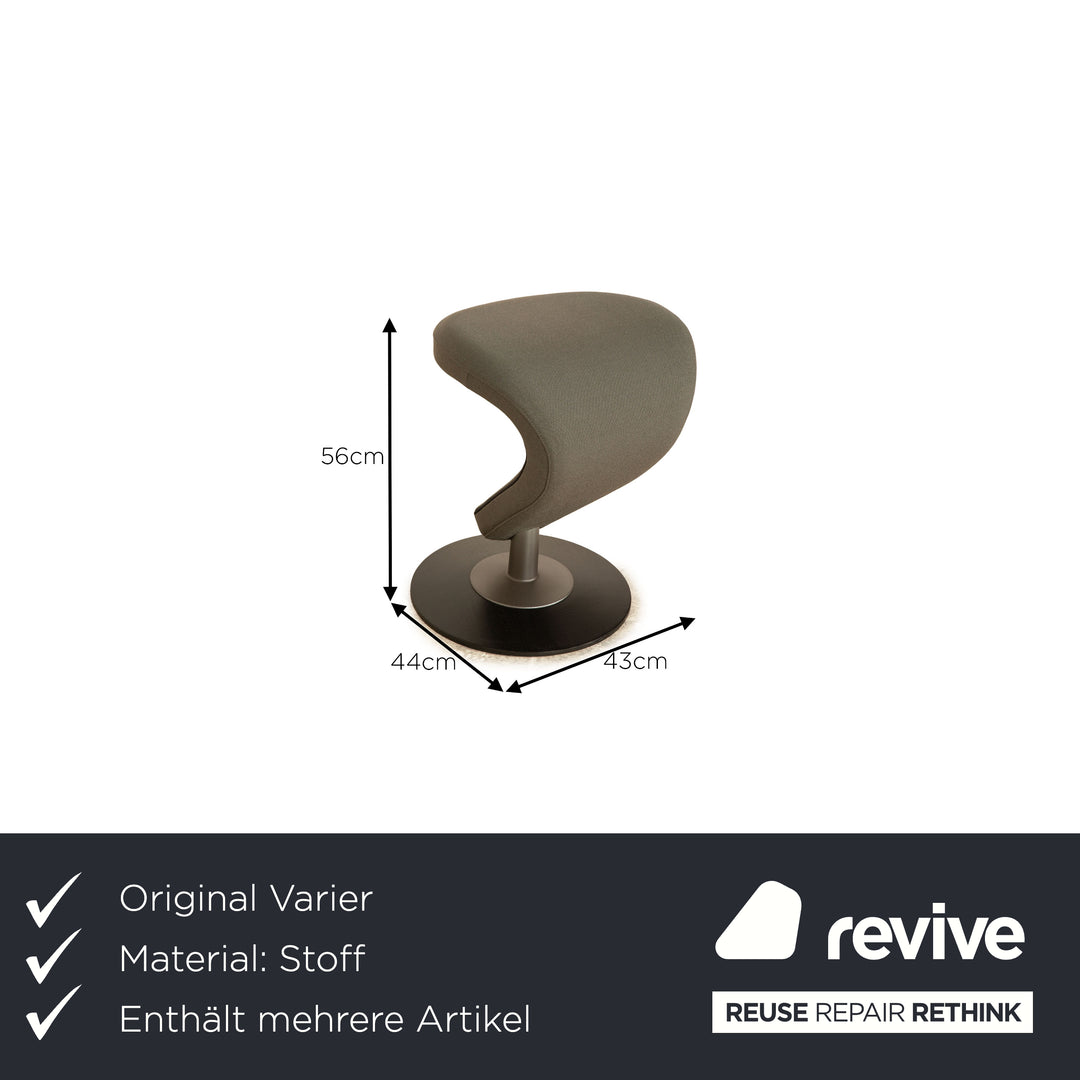 Varier Peel fabric armchair set grey manual function incl. stool