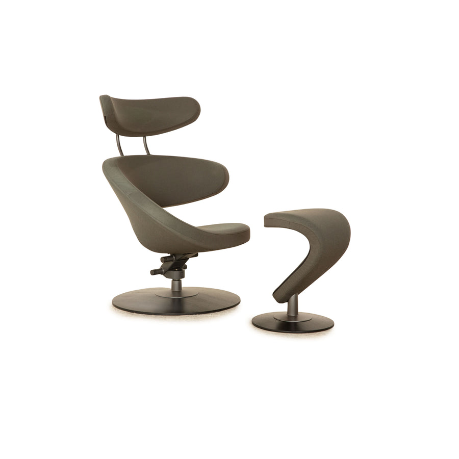 Varier Peel fabric armchair grey manual function incl. stool