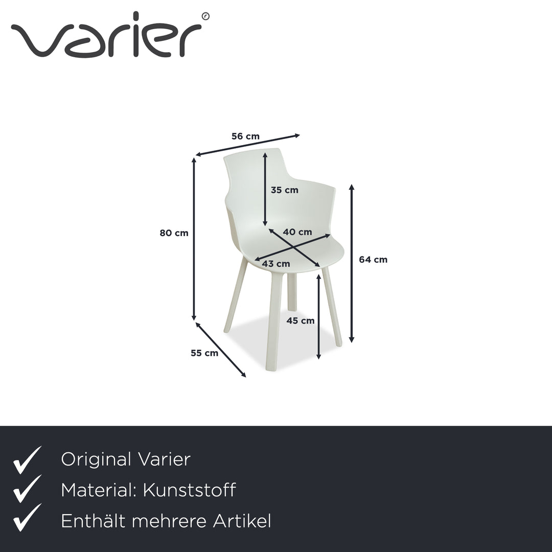 Varier Social Turn Cream Winter White Drehstuhl Beige Weiß by Snøhetta