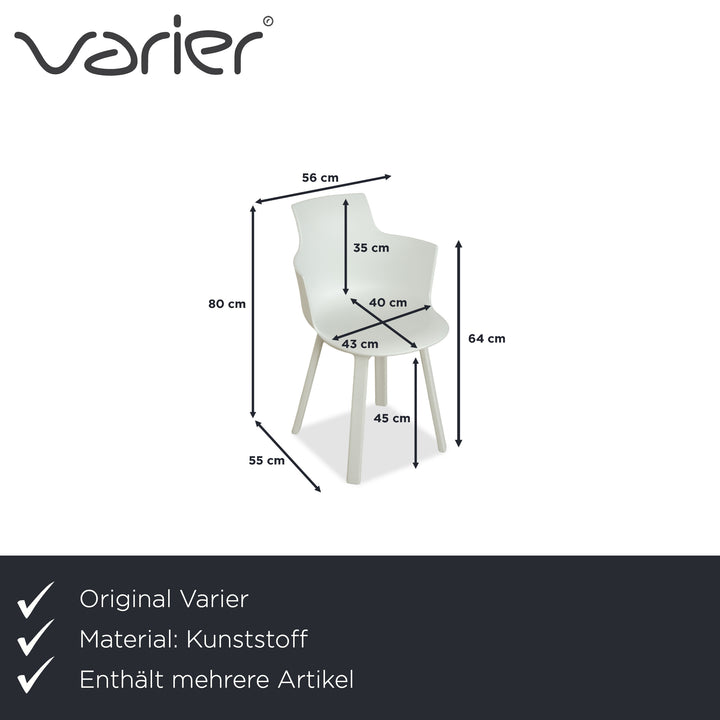 Varier Social Turn Cream Winter White Drehstuhl Beige Weiß by Snøhetta