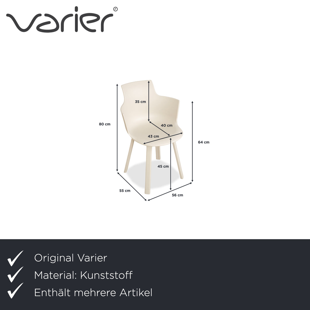 Varier Social Turn Cream Winter White Swivel Chair Beige White by Snøhetta