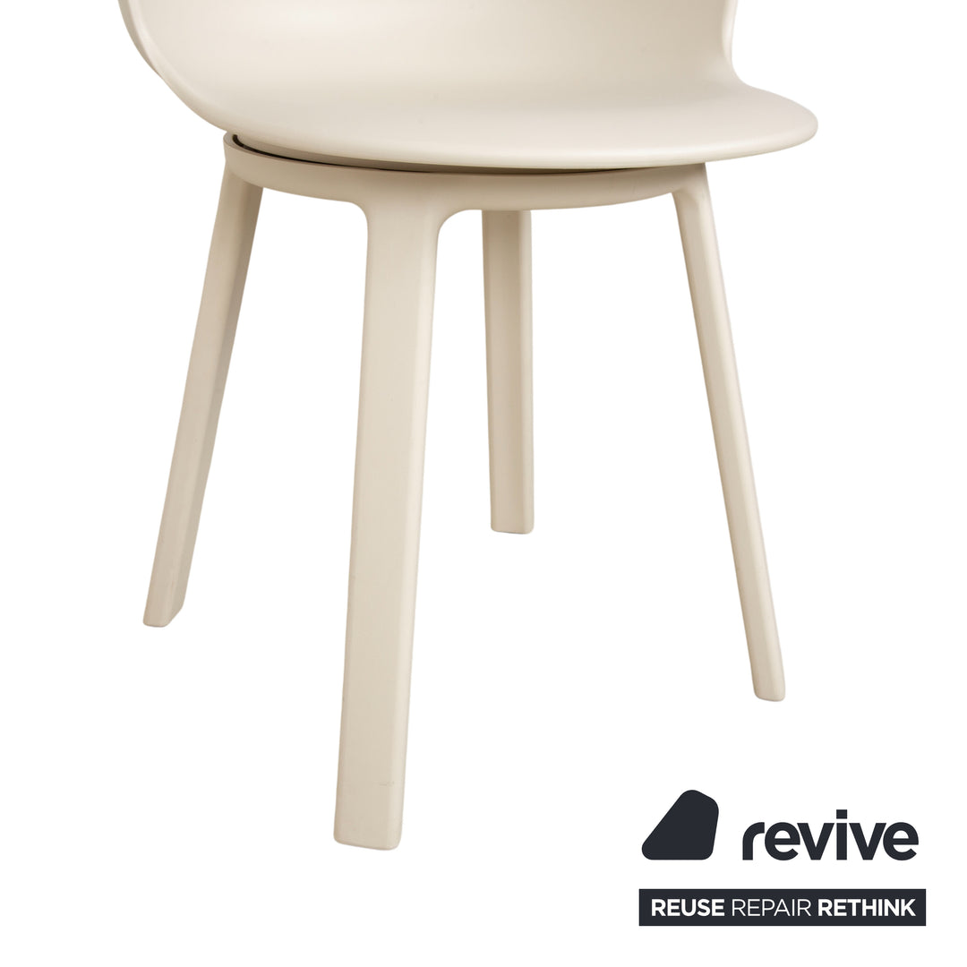 Varier Social Turn Cream Winter White Swivel Chair Beige White by Snøhetta