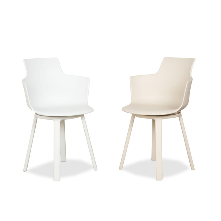 Varier Social Turn Cream Winter White Swivel Chair Beige White by Snøhetta