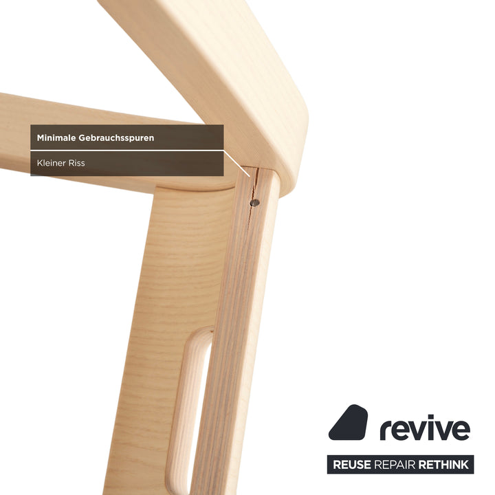 Varier Variable Holz Esche Hocker Natur Stoff Orange Apricot