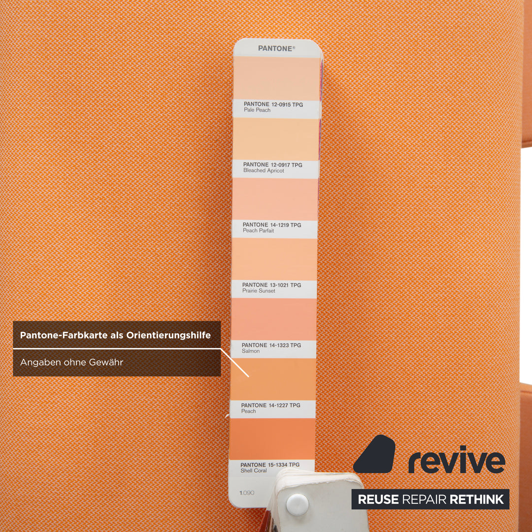 Varier Variable Holz Esche Hocker Natur Stoff Orange Apricot