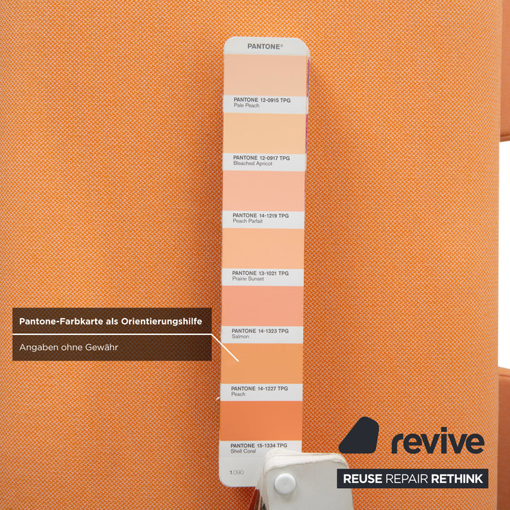 Varier Variable Holz Esche Hocker Natur Stoff Orange Apricot