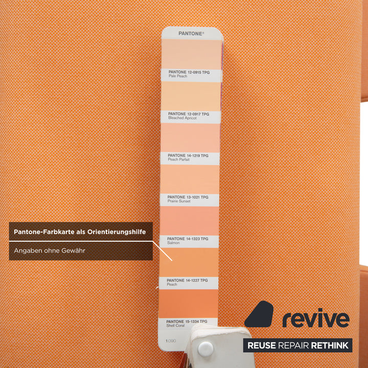 Varier Variable Holz Esche Hocker Natur Stoff Orange Apricot Schwarz