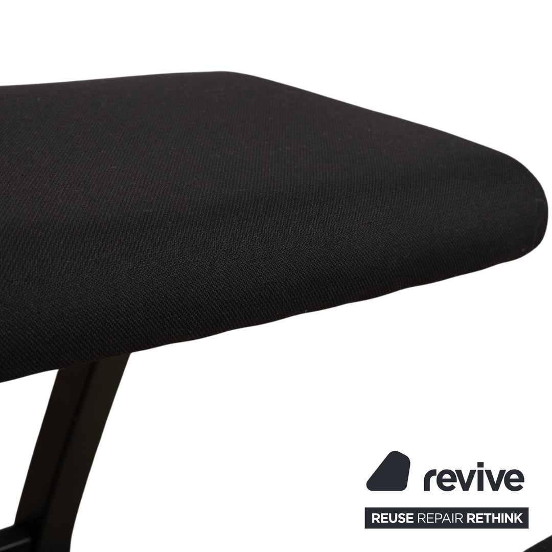 Varier Variable Wood Ash Stool Black Fabric Black