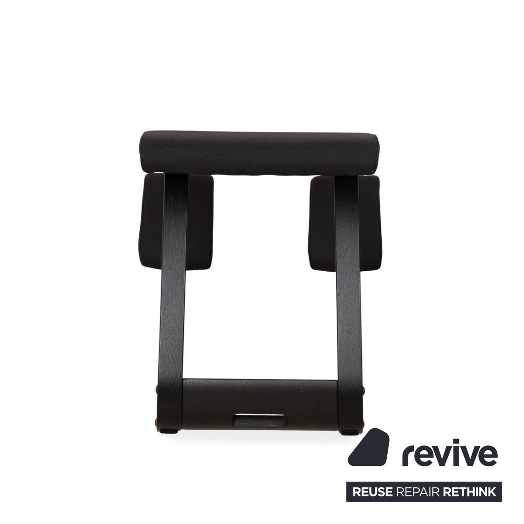 Varier Variable Wood Ash Stool Black Fabric Black