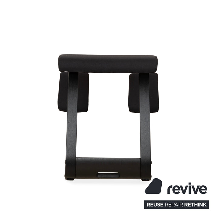Varier Variable Wood Ash Stool Black Fabric Black