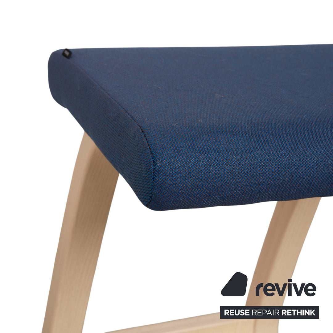 Varier Variable Kneeling Chair Set Wood Ash Stool Natural Fabric Yellow Blue