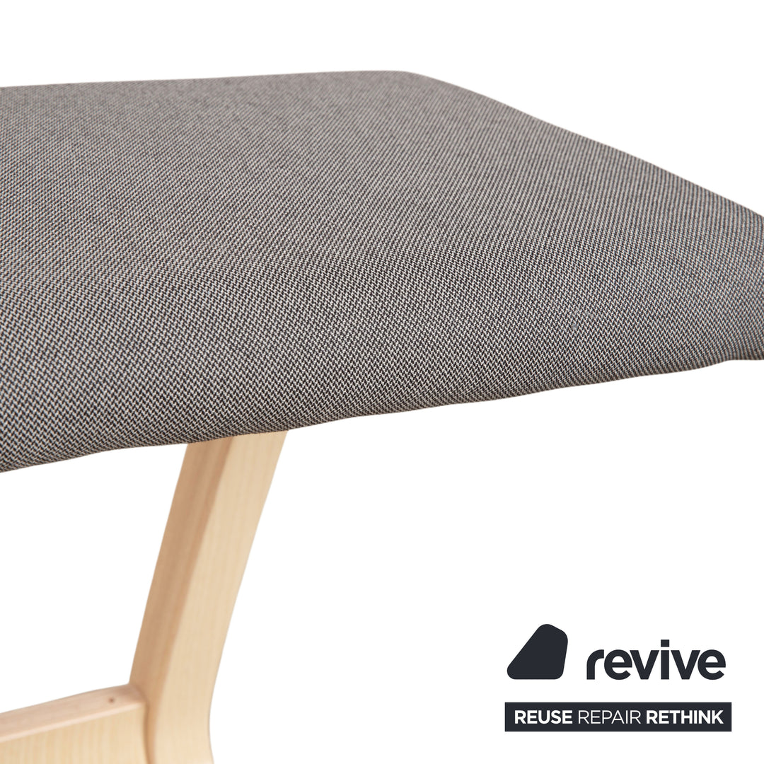 Varier Variable Chaise ergonomique agenouilloir Bois Frêne Naturel Tissu Gris (Revive 164)